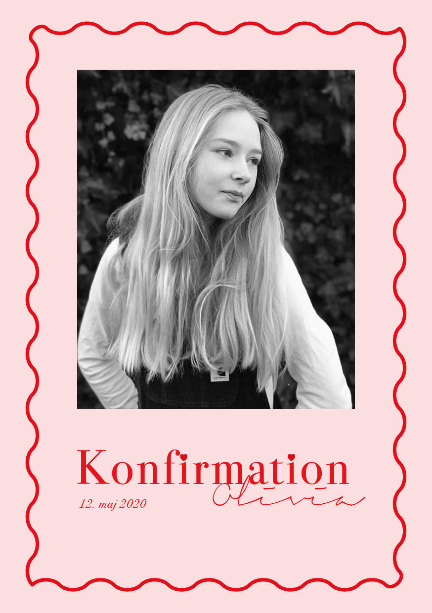 Invitationer - Olivia Konfirmationsinvitation